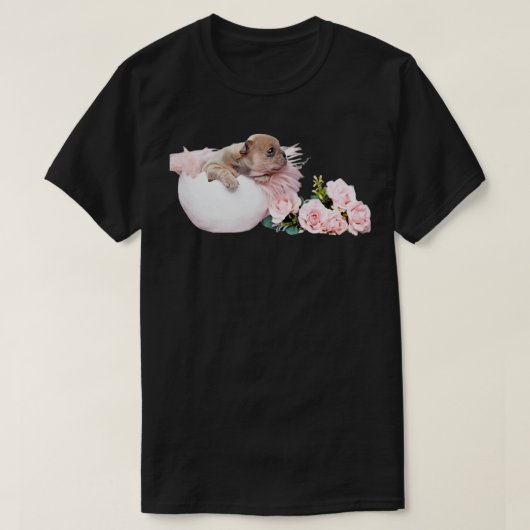 T-shirt chien dans l'oeuf 98 (Design devant)