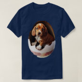 T-shirt Chien Dans L'Oeuf Anubis japonais Sakura Cerise Bl (Design devant)