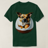 T-shirt Chien Dans L'Oeuf Drôle 1 (Design devant)