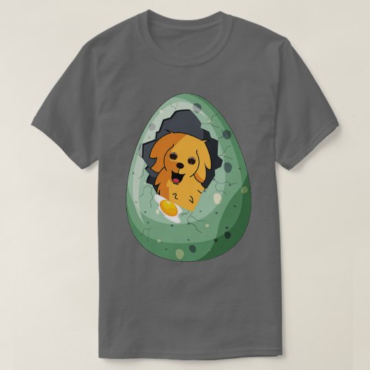 T-shirt Chien dans l'oeuf drôle stickers design tendance s (Design devant)