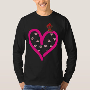 T-shirt Chien Dans Mon Coeur Paw Love Chocolate Lab Labrad