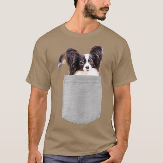 T-shirt Chien dans votre poche Papillon