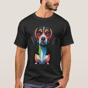 T-shirt Chien d'art Pop Vibrant