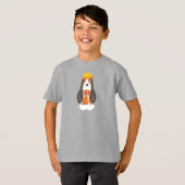 T-shirt Chien d'automne, Chien mignon, Hound de Basset, Éc (Devant entier)