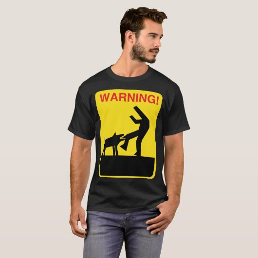 T-shirt chien d'avertissement (Devant entier)
