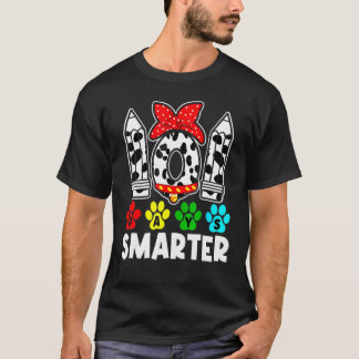 T-shirt Chien de 101 jours d'école Enseignant plus intelli