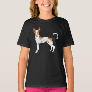 T-shirt Chien de bande dessinée à poil lisse Ibizan Hound