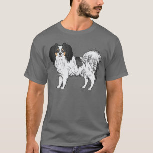 T-shirt Chien de bande dessinée tricolore Phalène parfait