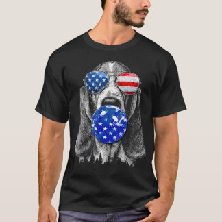 T-shirt Chien de Bassett Mignon Portant des Lunettes de So