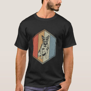 T-shirt Chien De Bataille Australien Avec Design Retro