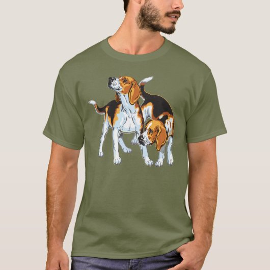 T-shirt chien de beagle (Devant)