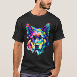 T-shirt Chien de berger allemand aquarelle Hommes Femmes E