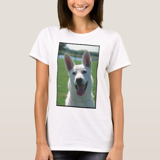 T-shirt Chien de berger allemand blanc (Devant)