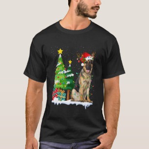 T-shirt Chien de berger allemand Chapeau de Père Noël Renn