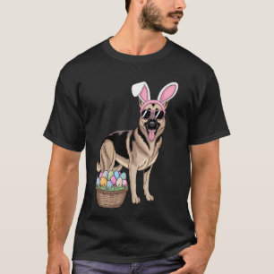 T-shirt Chien de berger allemand Chasse d'oeuf de Pâques O
