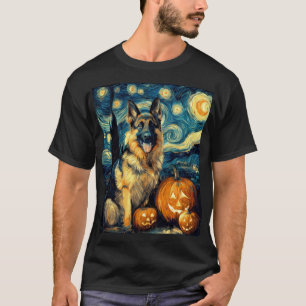 T-shirt Chien de berger allemand mignon Halloween Jack O L