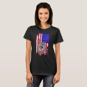T-shirt Chien de berger allemand patriotique Drapeau améri (Devant entier)