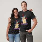 T-shirt Chien de berger allemand patriotique drapeau améri (Unisexe)