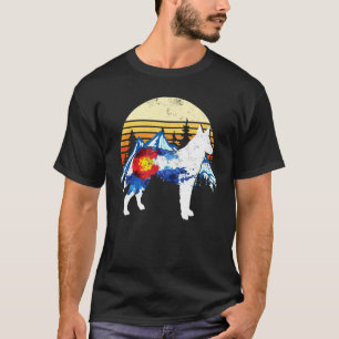 T-shirt Chien de berger allemand vintage Drapeau du Colora