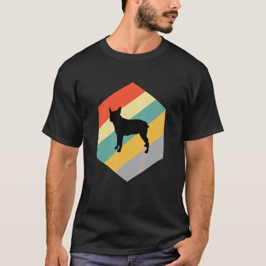 T-shirt Chien de berger australien à queue courte Design V (Devant)