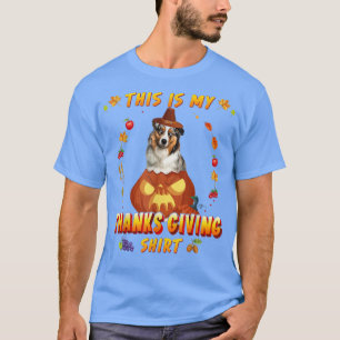 T-shirt Chien De Berger Australien En Citrouille C'Est Mon