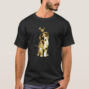 T-shirt Chien De Berger Australien Mignonne Rétro Avec Coe