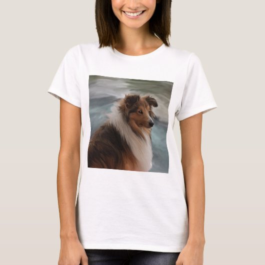 T-shirt Chien de berger de Shetland (Devant)