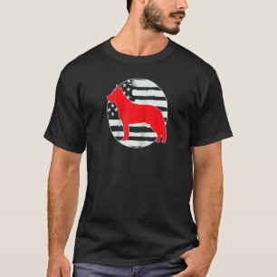 T-shirt Chien de bétail australien 4 juillet Drapeau des É