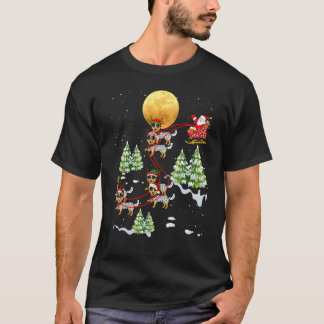 T-shirt Chien de bétail australien Renne Noël à cheval Sa