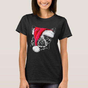 T-shirt Chien de bétail australien Santa Chien de Noël T