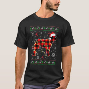 T-shirt Chien de bétail australien Xmas Santa Hat Ugly Chr