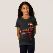 T-Shirt Chien de boîte Noël Pajamas de buffle rouge plaqué (Devant entier)