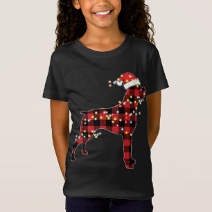 T-Shirt Chien de boîte Noël Pajamas de buffle rouge plaqué
