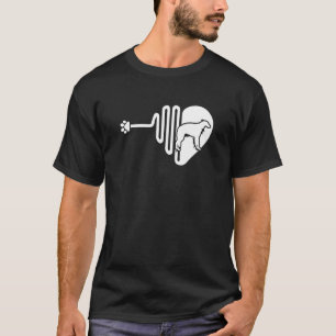 T-shirt Chien de Borzoi Paw Heartbeat Propriétaire d'anima