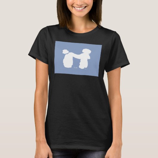 T-shirt Chien de caniche bleu Tony Fernandes (Devant)