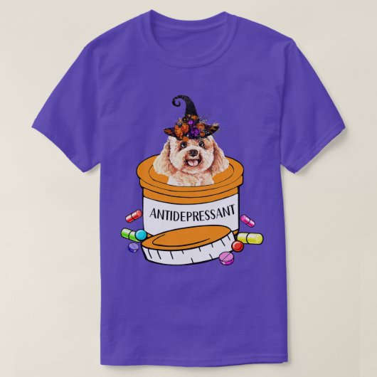 T-shirt Chien de caniche mignon (Design devant)