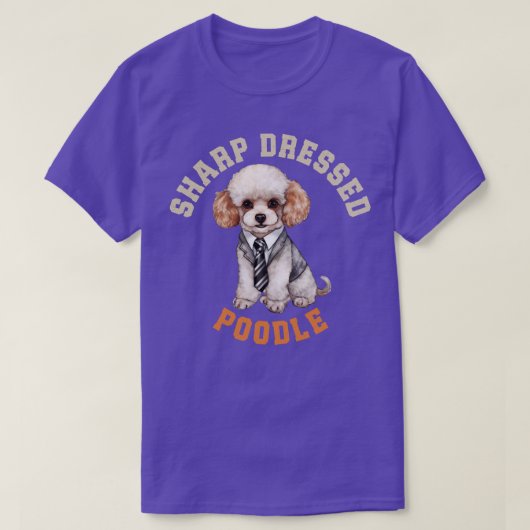 T-shirt Chien de caniche mignon (Design devant)