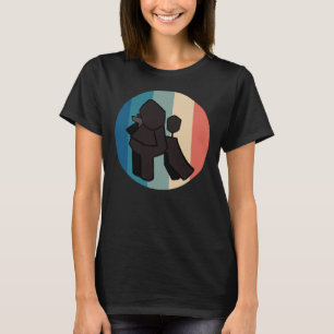 T-shirt Chien de caniche noir Vintage rétro détendu