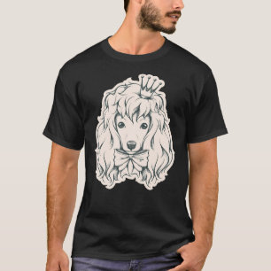 T-shirt chien de caniche princesse