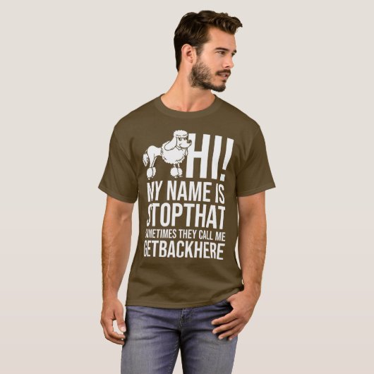 T-shirt Chien de caniche standard Chien Chien Chien Chien  (Devant entier)