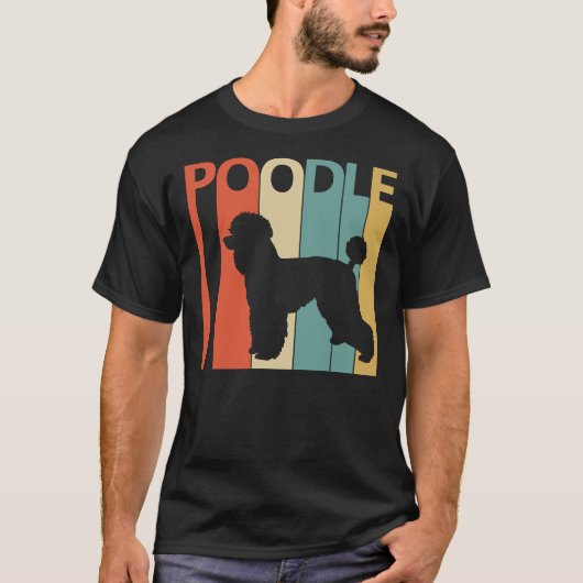 T-shirt Chien de caniche vintage (Devant)