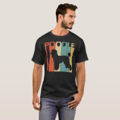 T-shirt Chien de caniche vintage (Devant entier)