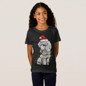 T-Shirt Chien de canicule mignon Père Noël Joyeux Noël (Devant entier)