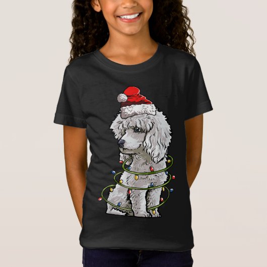 T-Shirt Chien de canicule mignon Père Noël Joyeux Noël (Devant)