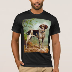 T-shirt Chien de chasse avec oiseau dans la bouche