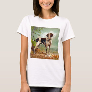 T-shirt Chien de chasse avec oiseau dans la bouche