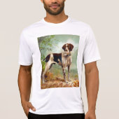 T-shirt Chien de chasse avec oiseau dans la bouche (Devant)