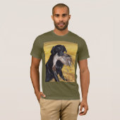 T-shirt Chien de chasse noir de Labrador (Devant entier)