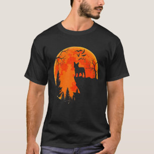 T-shirt Chien De Chien À Chien Et Lune Halloween Chien Cos