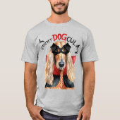 T-shirt Chien de chien afghan DOGcula Funny Chien Lover (Devant)